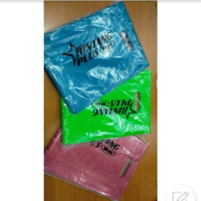 

PLASTIK TENTENG POLOS BINTANG 20 X 30 (HARGA JUAL PER 1 PAX = 100 PC)