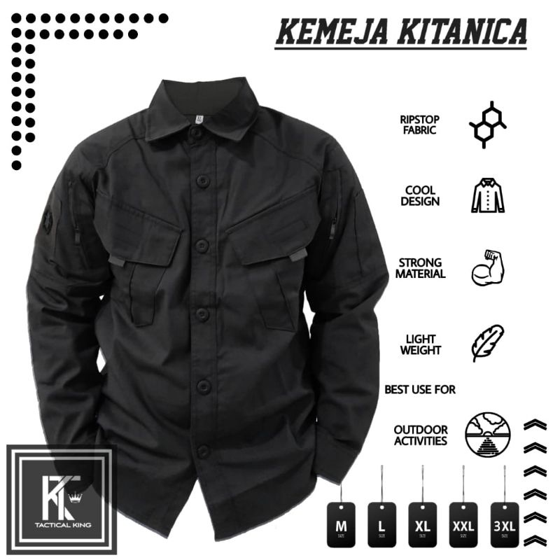 kemeja tactical kitanica panjang outdoor semi parka