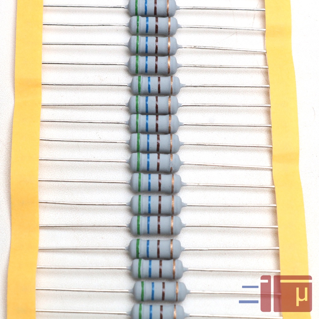 x10 Resistor 560R 560 Ohm 1W Metal Oxide 5% Taiwan Kaki Tembaga