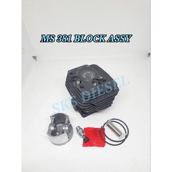 MS381 MS 381 Cylinder Block Assy Boring Bambu Blok Komplit Chainsaw Senso Sinso STIHL