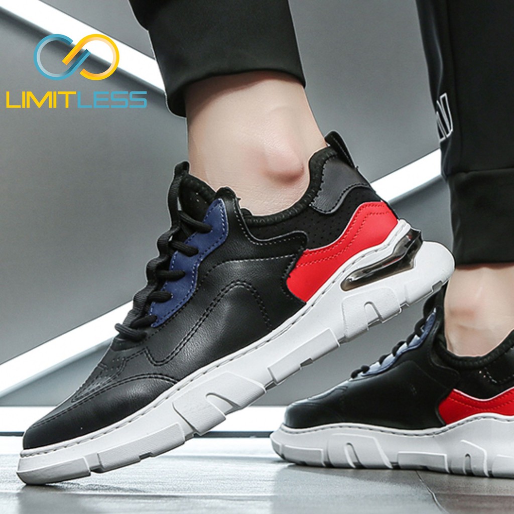 Sepatu Cowok Terbaru Fashionable Korean Style Sneakers Pria Bahan Sintesis Import Murah Keren