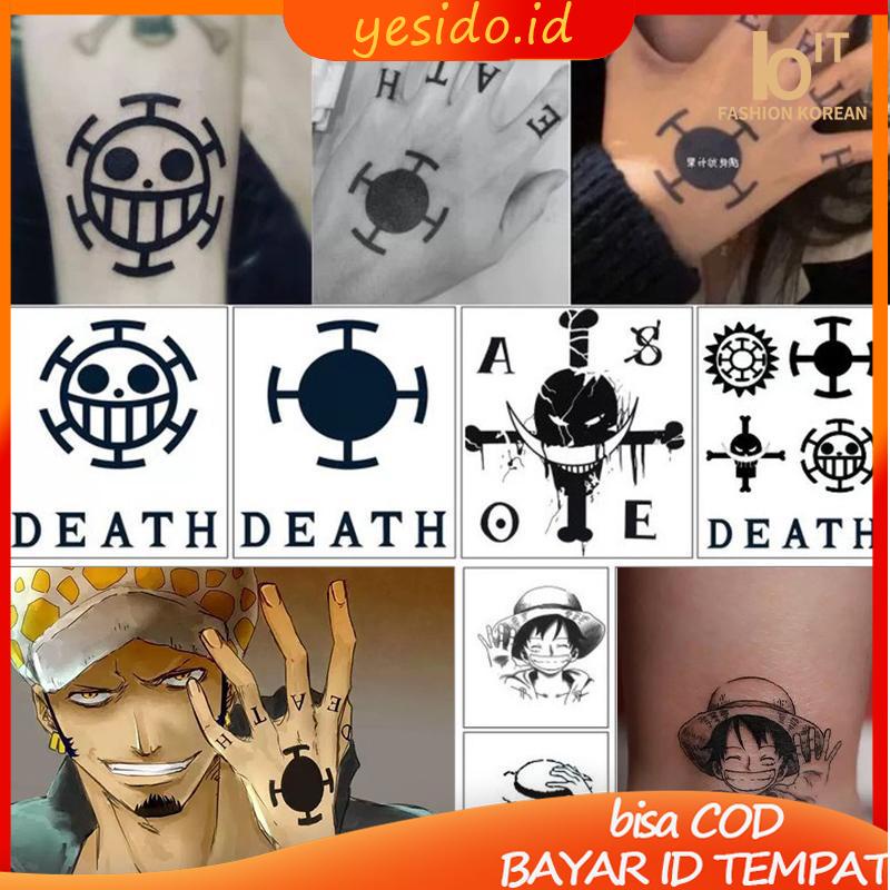 [One Piece]COD Stiker Tato/Tato Temporer Anti Air Tato Jari Tatto Aesthetic Anime Merch one piece-YE