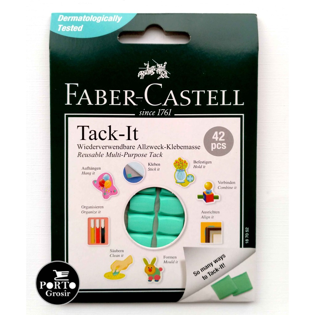 

Faber Castell Tack It 42 Piece 30gr Reusable Multi-Purpose 30 gr Lem Serbaguna Hijau Isi 42 Potong