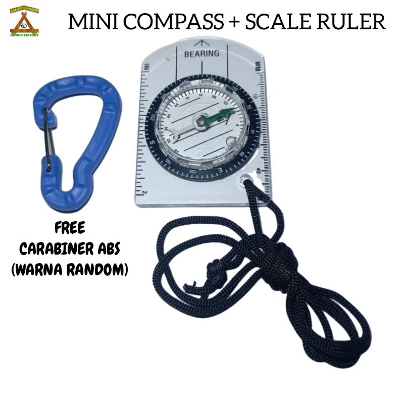 Jual Kompas Mini Compass Dengan Scale Ruler Outdoor | Shopee Indonesia