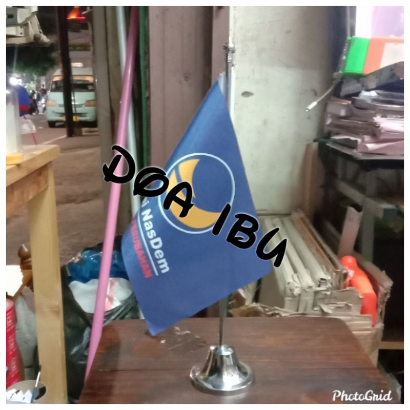 

best seller tiang stenlis meja+bendera meja partai NASDEM