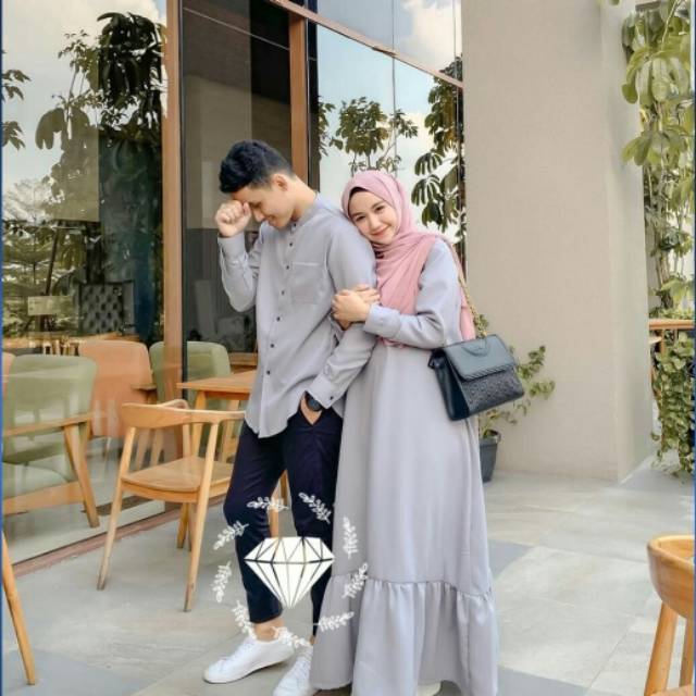  Baju  couple  cople kapel samaan pasangan kemeja gamis 