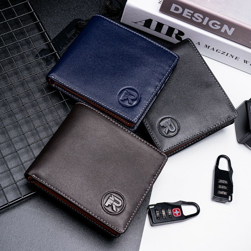 Dompet Pria Bahan Kulit Asli Tekstur Nafa Pori-4