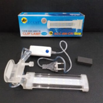 Led Aquarium Jepit 6W YAMANO Lampu Matahari Ikan Tanaman Super White OK59700***