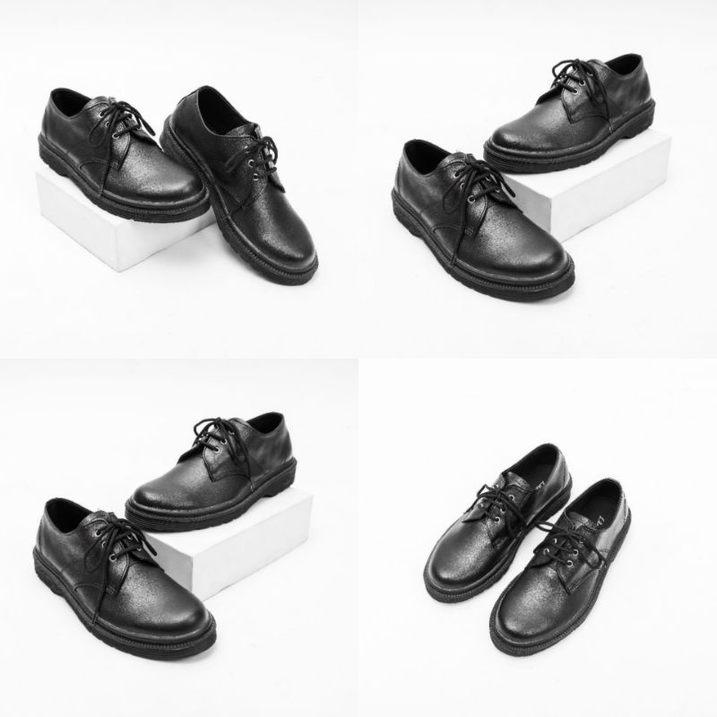 Sepatu Docmart Pria Casual Original Hitam &quot;DAYYAN MEN&quot; Sepatu Formal Oxford Kerja Kantor Terlaris