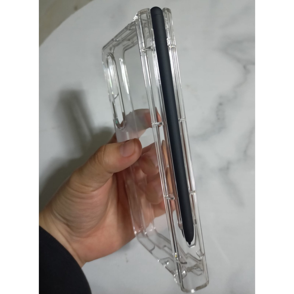 FUZE HARDCASE BENING CLEAR SAMSUNG Z FOLD 3 4 ACRYLIC FUZE (DEPAN BELAKANG)