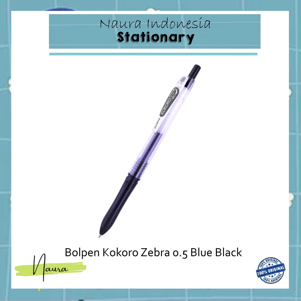 

Bolpen Kokoro Zebra 0.5 BLACK - Hitam