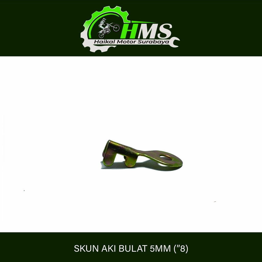 Jual SKUN AKI BULAT 5mm ("8) - SCUN ACCU BULAT LUBANG BAUT 8 (Harga Per