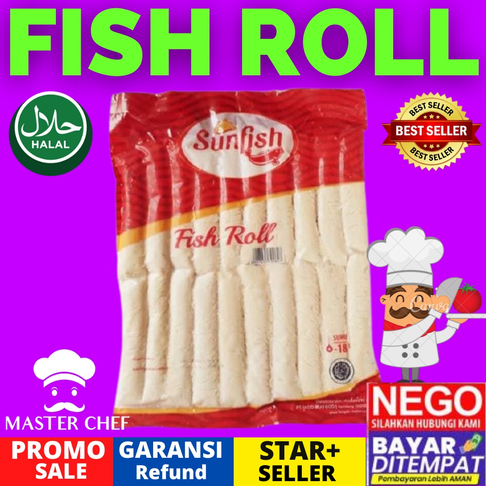 

SUNFISH FISHROLL 1000gr 1KG MAKANAN BEKU OLAHAN IKAN SEHAT FROZEN FOOD BEKU ANAK 1 2 3 TAHUN SEHAT