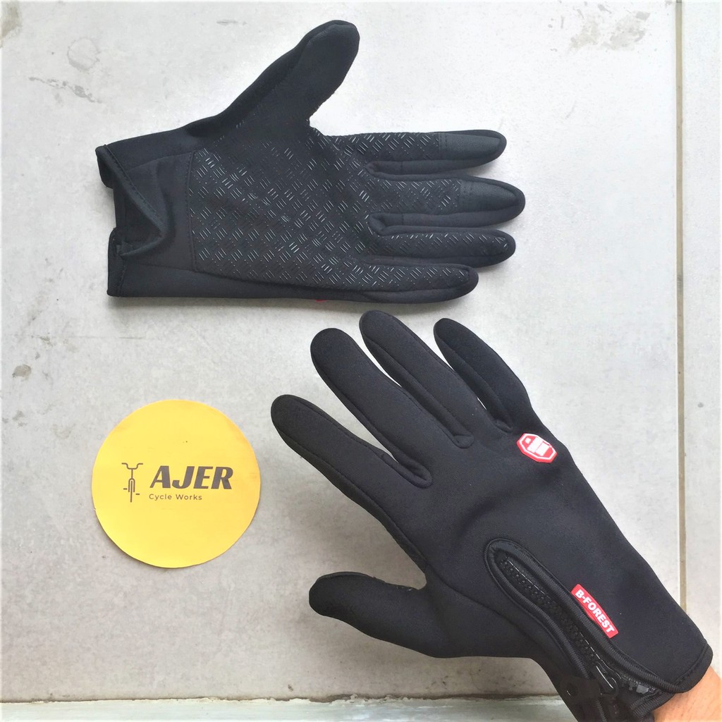 Sarung Tangan motor/sepeda Touch Screen Windproof Waterproof tebal anti air angin riding gloves