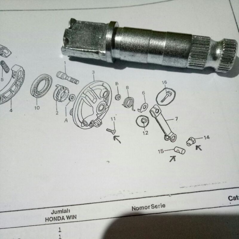 As paha rem depan honda win 100