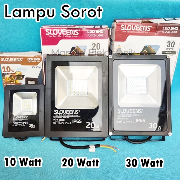 Lampu LED Sorot Tembak 10w 20w 30w Putih - Lampu Tembak Taman Floodlight Outdoor 10 Watt 20 Watt 30 Watt