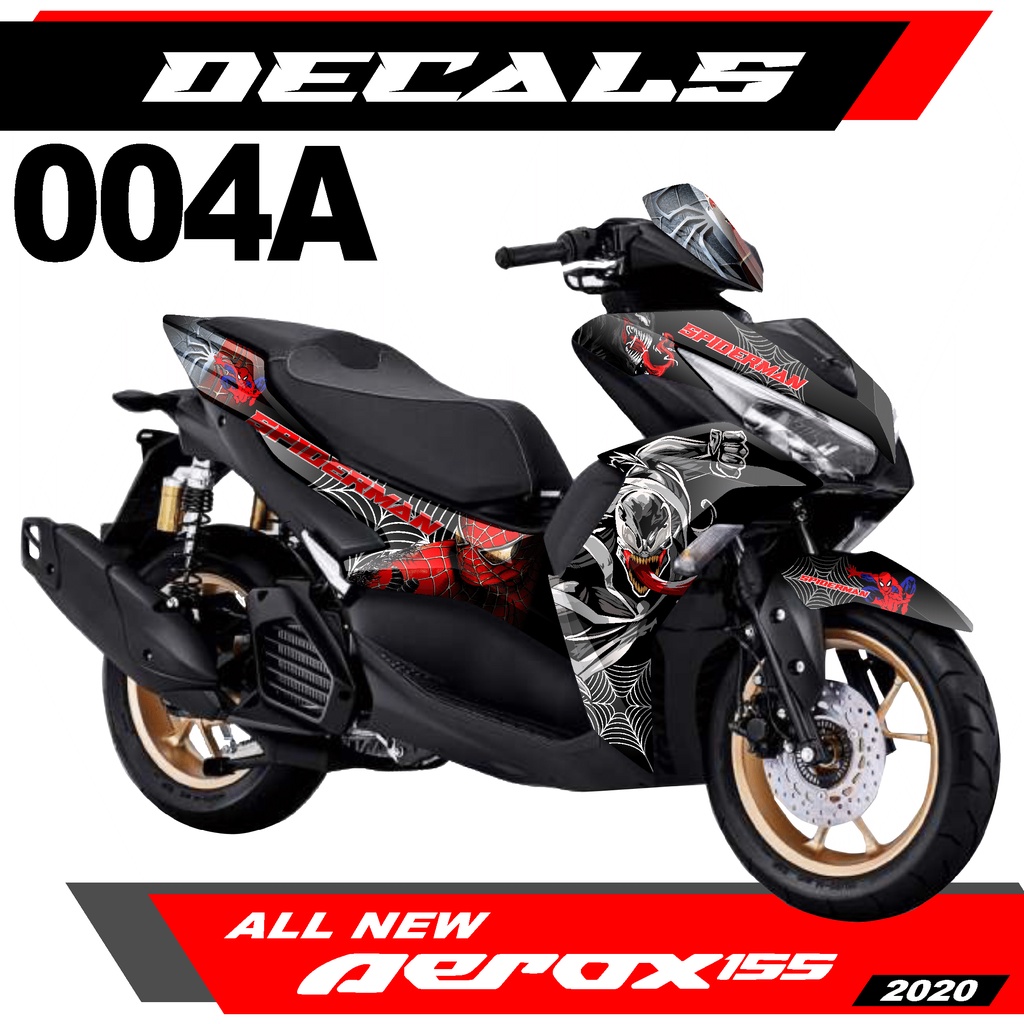 Decal Sticker-Dekal Stiker Fullbody All New AEROX 155 Connected 2020 Design SPIDERMAN-004