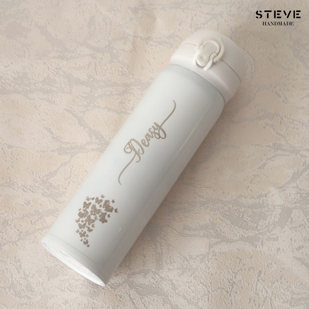 Botol minum stainless termos vacuum tumbler travel mug TM0309 White