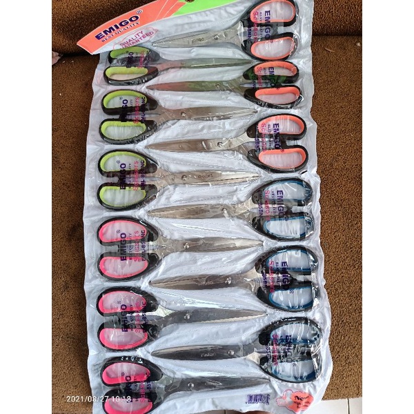 Gunting Kain Besar Warna Warni Tajam Anti Karat Tahan listrik Scissors Soft Grip