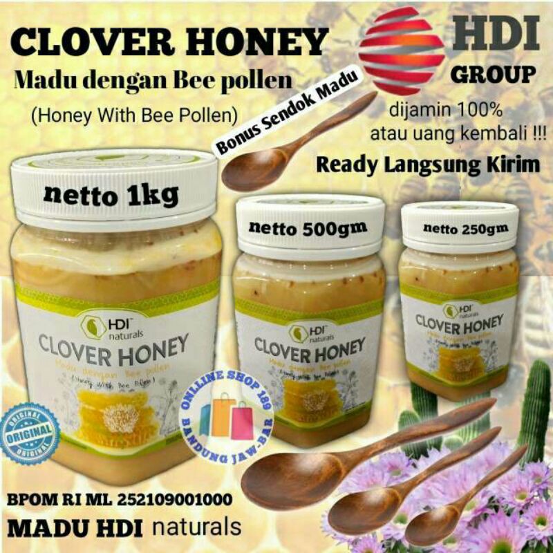 MADU CLOVER HONEY ASLI RESMI DAN CLOVER HONEY HDI ORIGINAL | Shopee