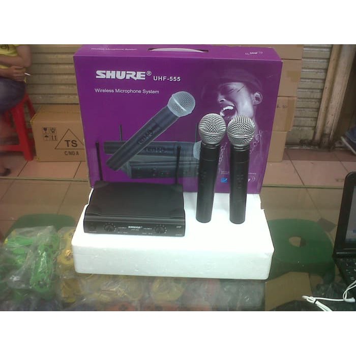 Microphone Wireless Shure UHF   555