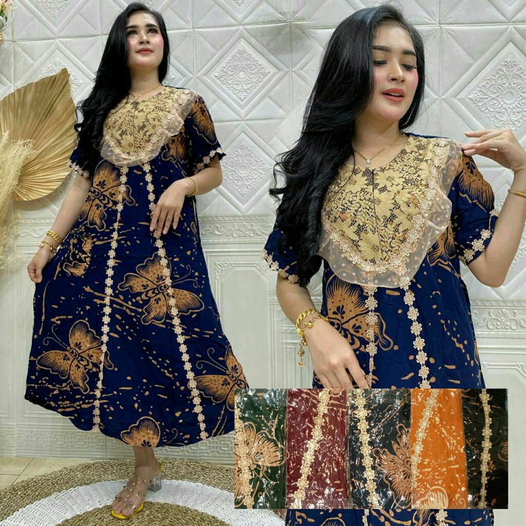 DASTER ARAB KANAYA || RESLETING DEPAN BUSUI || RENDA MILO || RAYON SUPER GRADE A ORI || BROKAT IMPOR-5