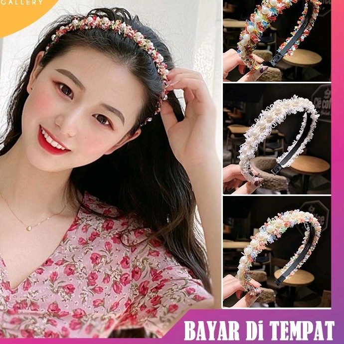 Bando Korea Bunga mutiara colorful Fashion Wanita Korea dewasa aksesoris/Headband