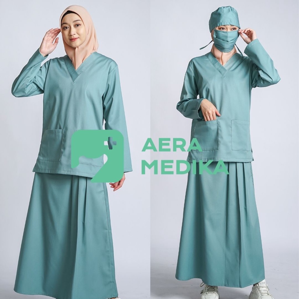 Set ROK - Baju Jaga / OK perawat / Dokter / Scrub Medis / Seragam OKA - AERA MEDIKA 2