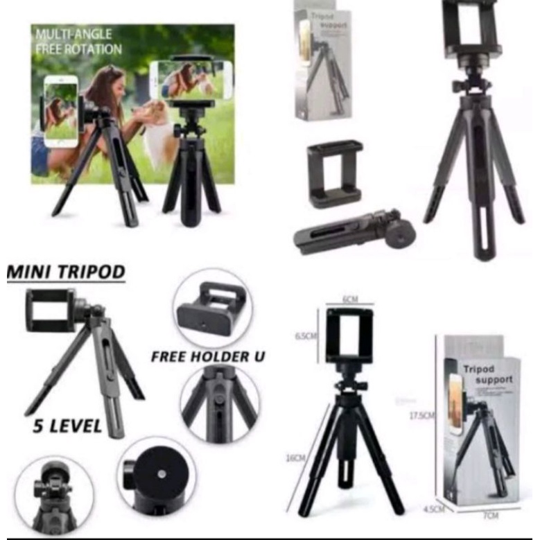 TRIPOD SUPPORT MINI PHONE EXTENDABLE + HOLDER U FOR SMARTPHONE