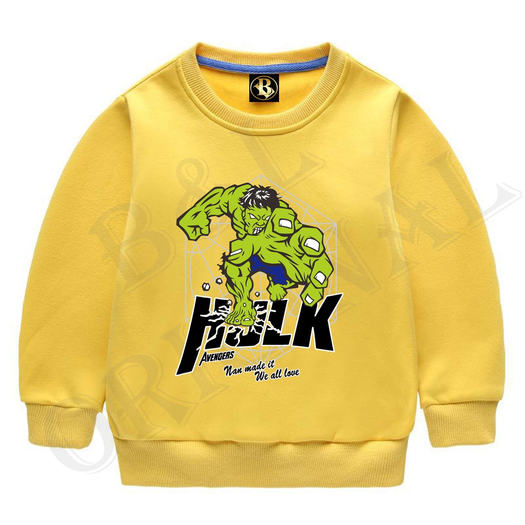 BS//COD//BAJU KAOS ANAK ANAK HULK/TANGAN PANJANG GOOD QUALITY