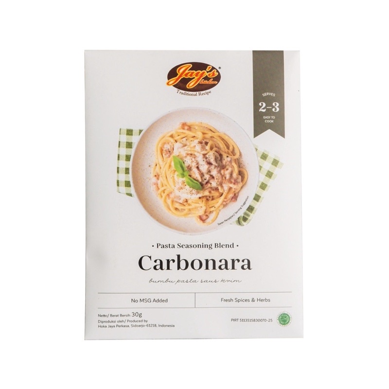 

Jays carbonara pasta seasoning blend 30gr