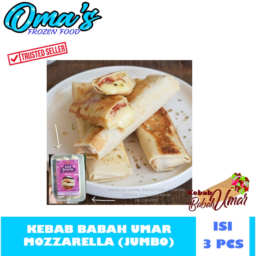 

KEBAB BABAH UMAR MOZZARELLA ISI 3 PCS JUMBO