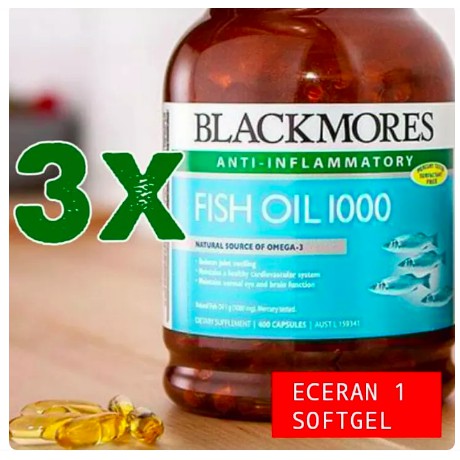 BLACKMORES Fish Oil Minyak Ikan ECERAN 1 SOFTGEL