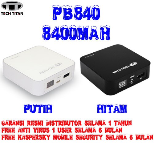 PowerBank TECH-TITAN TT-PB840 [PowerBank 8400mAh] Bagus MURAH Bergaransi