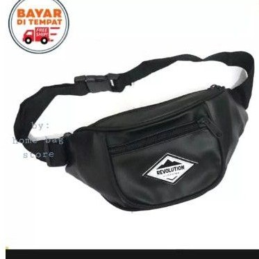 Waistbag Revolution WATERPROOF Original ( HARGA GROSIR ) TAS TAHAN AIR - Tas Pinggang Model Kulit Kualitas Import