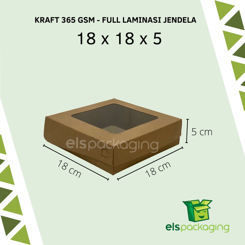 

Dus Kraft Pizza Murah Brownies Kotak Pie Dus Coklat Dus Laminasi Jendela 18x18x5