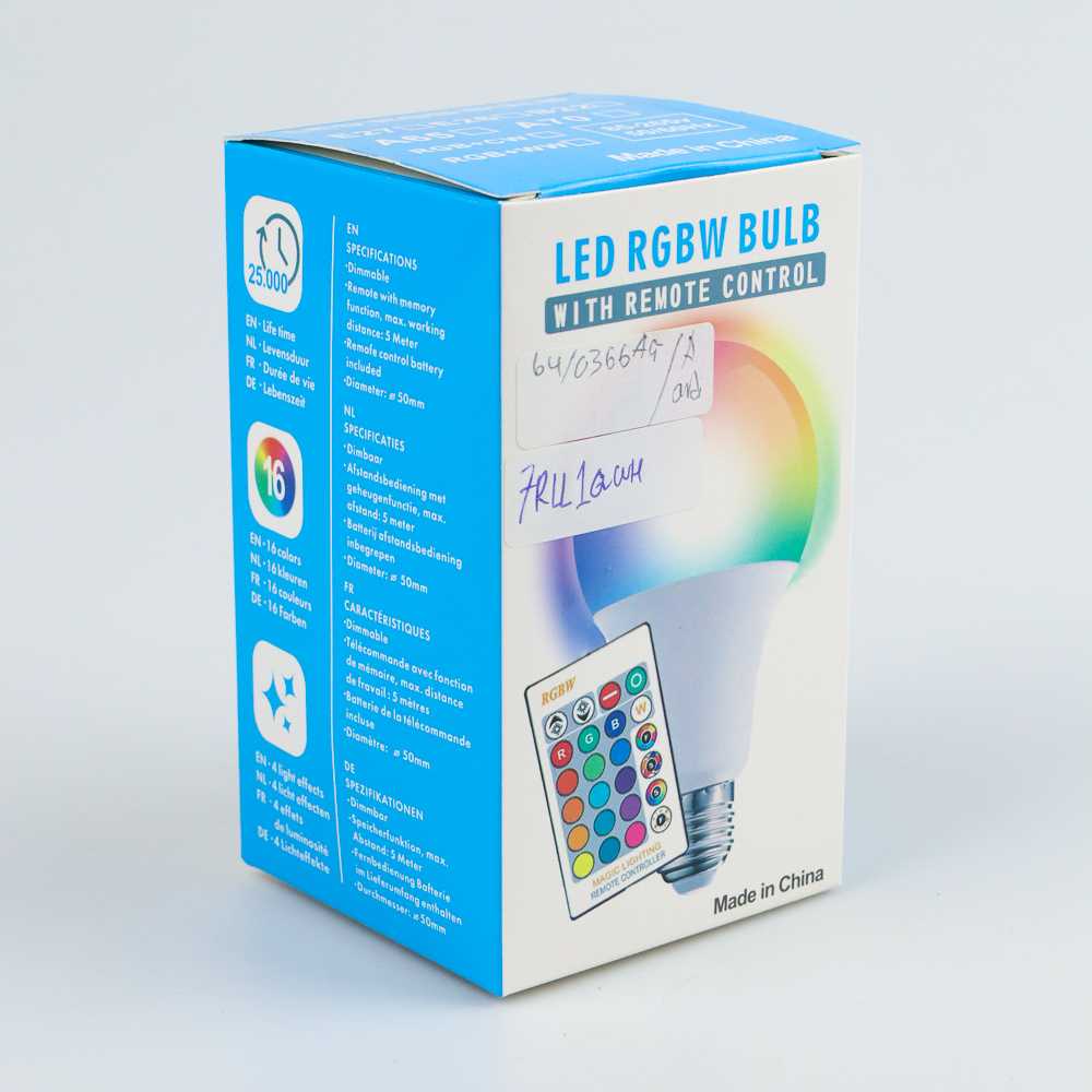 Lampu Bohlam RGB dengan Remote Control E27 10 W - TaffLED B5