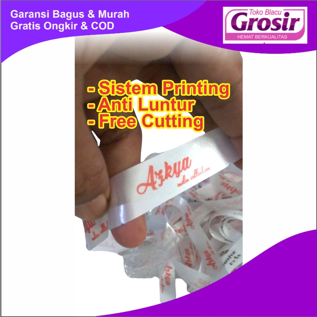 

Label Satin LABEL BAJU | LABEL SATIN Sistem Print (isi 100) | PROMO TOKO BLACU