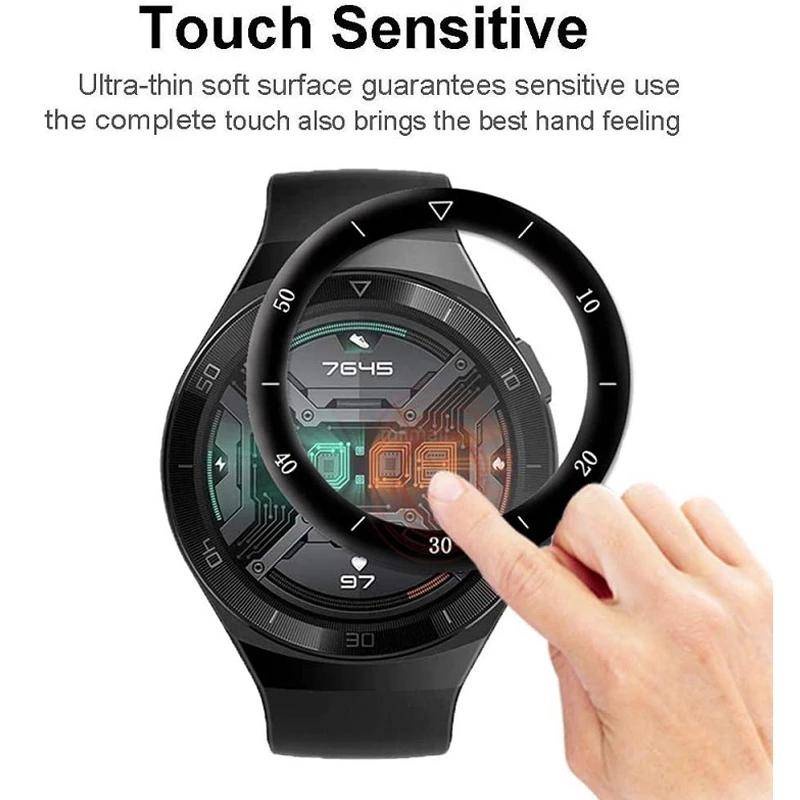 Pelindung Layar Tempered Glass Lengkung Tipis 42mm 46mm Untuk Huawei watch 3 pro GT2 GT3 GT2e GT runner Film Huawei Honor Magic 2 GS3