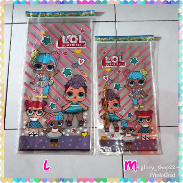 

Plastik ulang tahun/goodie bag ultah/plastik PP ultah/plastik LOL/perlengkapan ultah/plastik PP