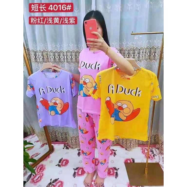 Grosir Baju Tidur Spandex Korea Stelan Dewasa CPHP 3 IN 1 CELANA PANJANG DAN CELANA PENDEK Wanita/Baby doll/Piyama/Murah