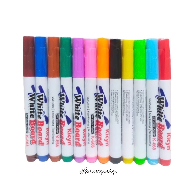 Spidol Warna Ajaib isi 12 Pcs / Spidol Papan Tulis Whiteboard / Magic Marker Floating Pen Water / Spidol Bisa Mengapung / Spidol Tato / Magic Marker / Spidol Warna Warni