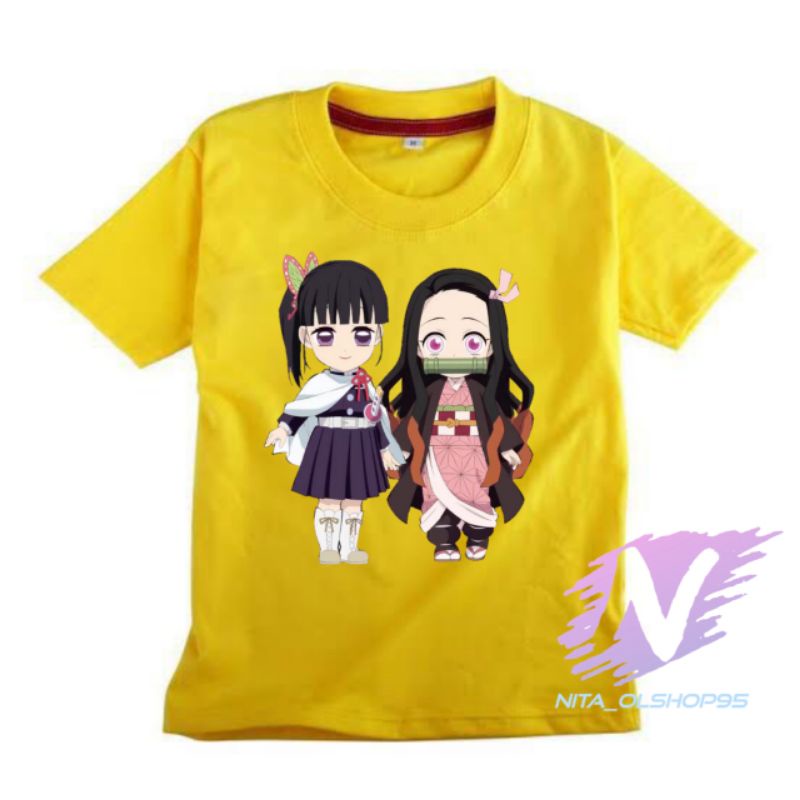 kaos nezuko dan kanao  kaos anak anime populer