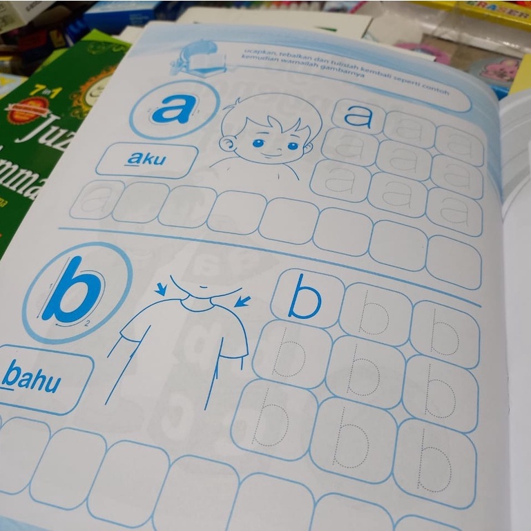 Buku Ayo Belajar Mengenal dan Menulis Huruf Angka serta Latihan Berhitung untuk Anak Pra Sekolah PAUD TK