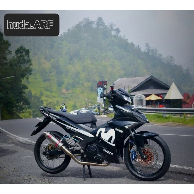 COD STRIPING YAMAHA MX KING MOVISTAR PUTIH LIS STICKER DECAL VARIASI YAMAHA mx king movistar putih