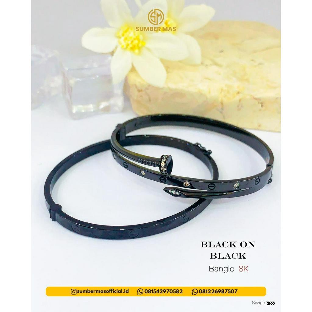 GELANG BLACK ON BLACK FASHION 8K - SUMBER MAS