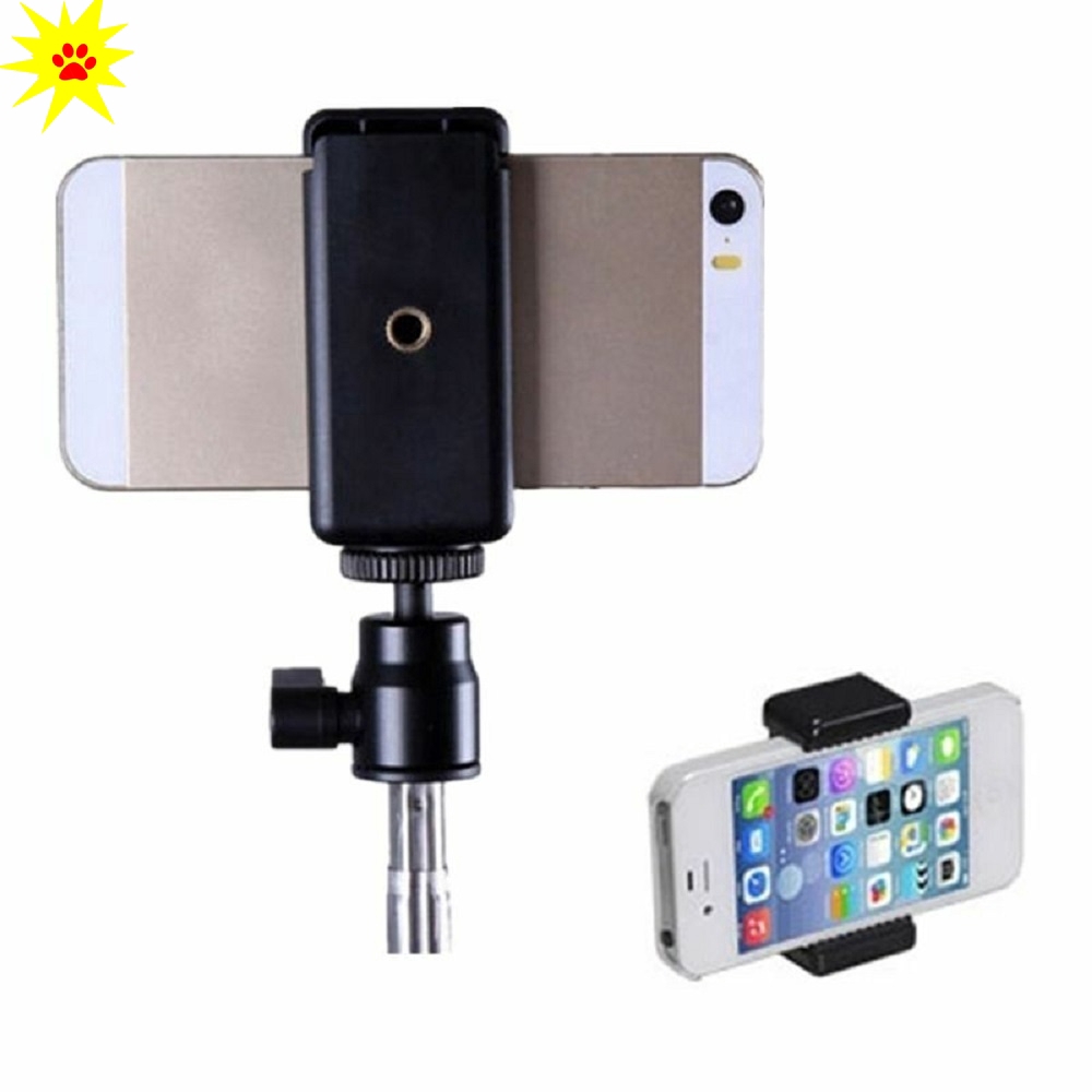 Klip Holder Adaptor Tripod Dapat Disesuaikan Warna Hitam Untuk Smartphone #261141322