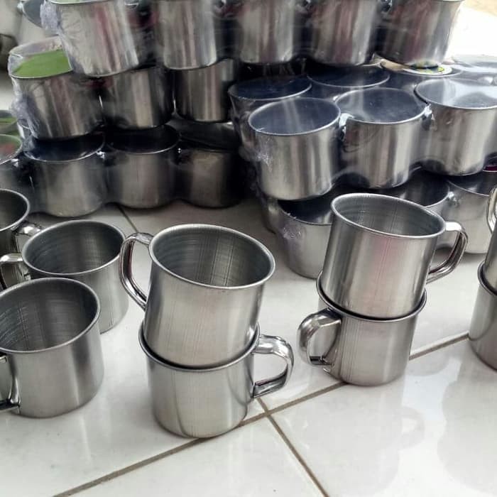 Gelas Stainless / Mug Stainless / Cangkir Stainless mini Diameter 6 cm