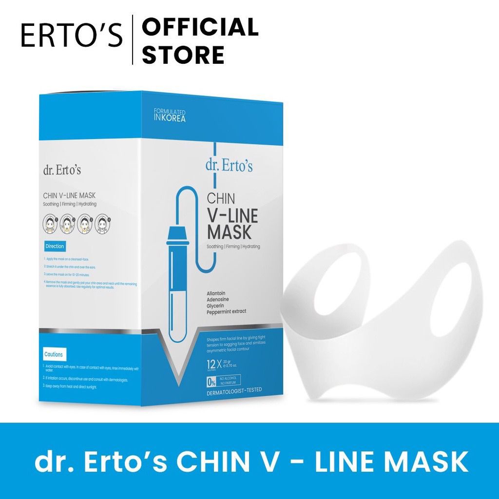 BPOM Ertos dr. Erto's Chin V-Line Mask V Line Masker Ertos Penirus Wajah Masker Wajah