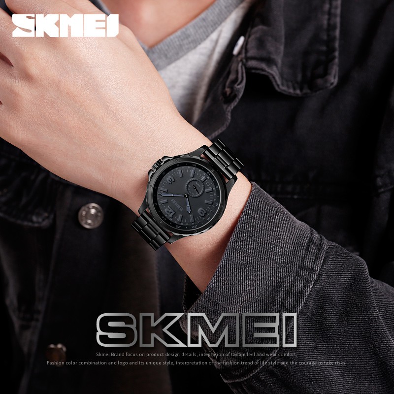 SKMEI 1513 Jam Tangan Pria Analog Tali Stainless WATCHKITE WKOS